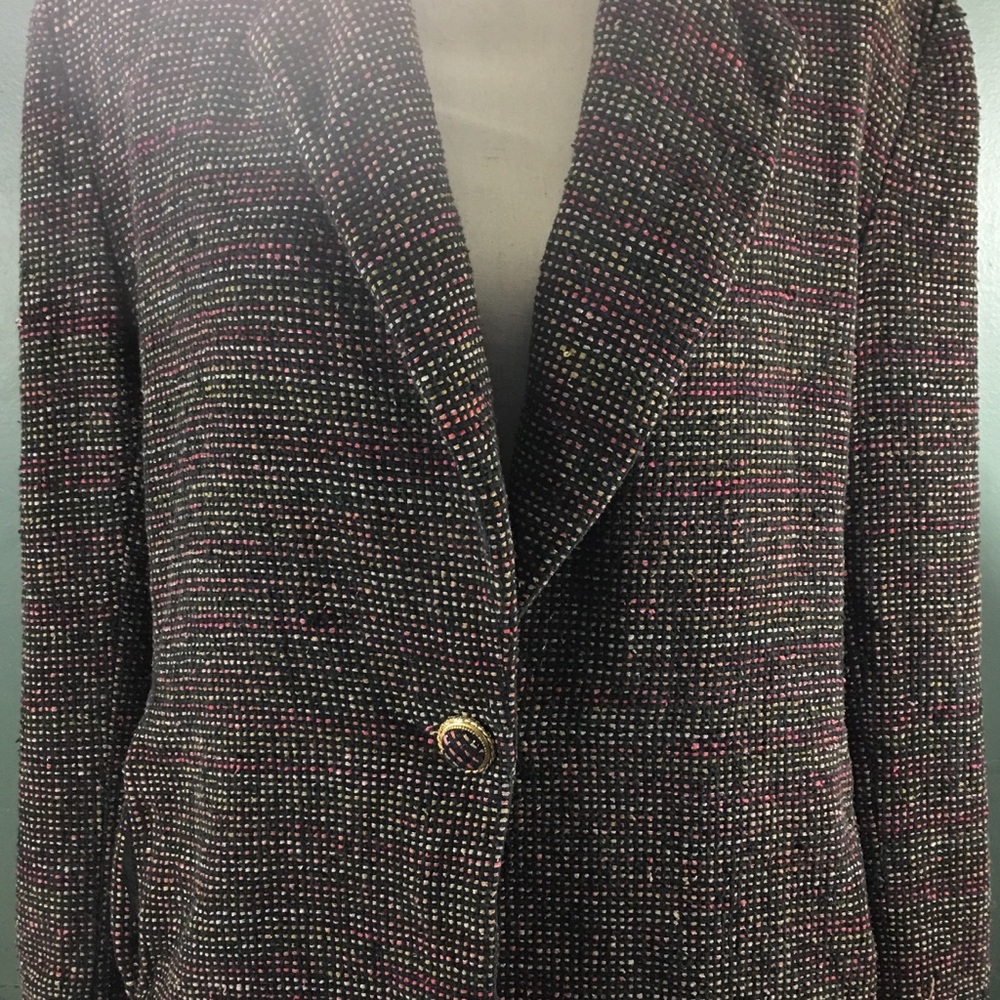 Giancarlo Ferrari  Black/ multi striped blazer